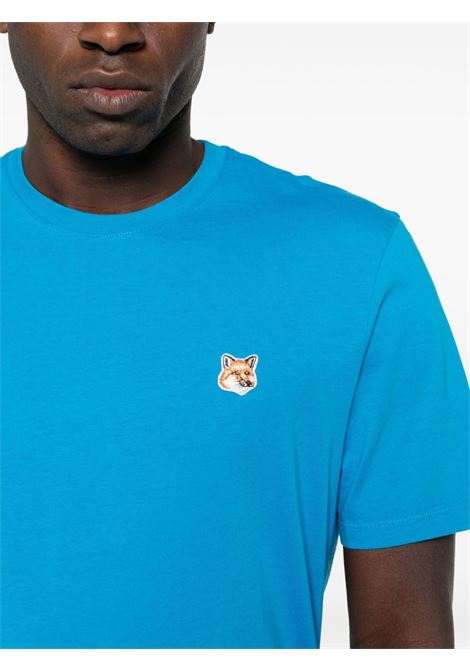 Blue Fox Head T-shirt - men MAISON KITSUNÉ | LM00104KJ0008P451